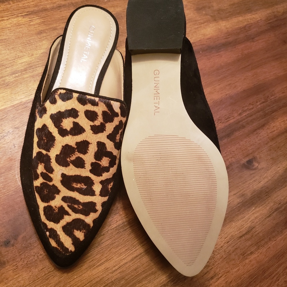 Gunmetal Carlen Leopard Mule - Picture 3 of 3
